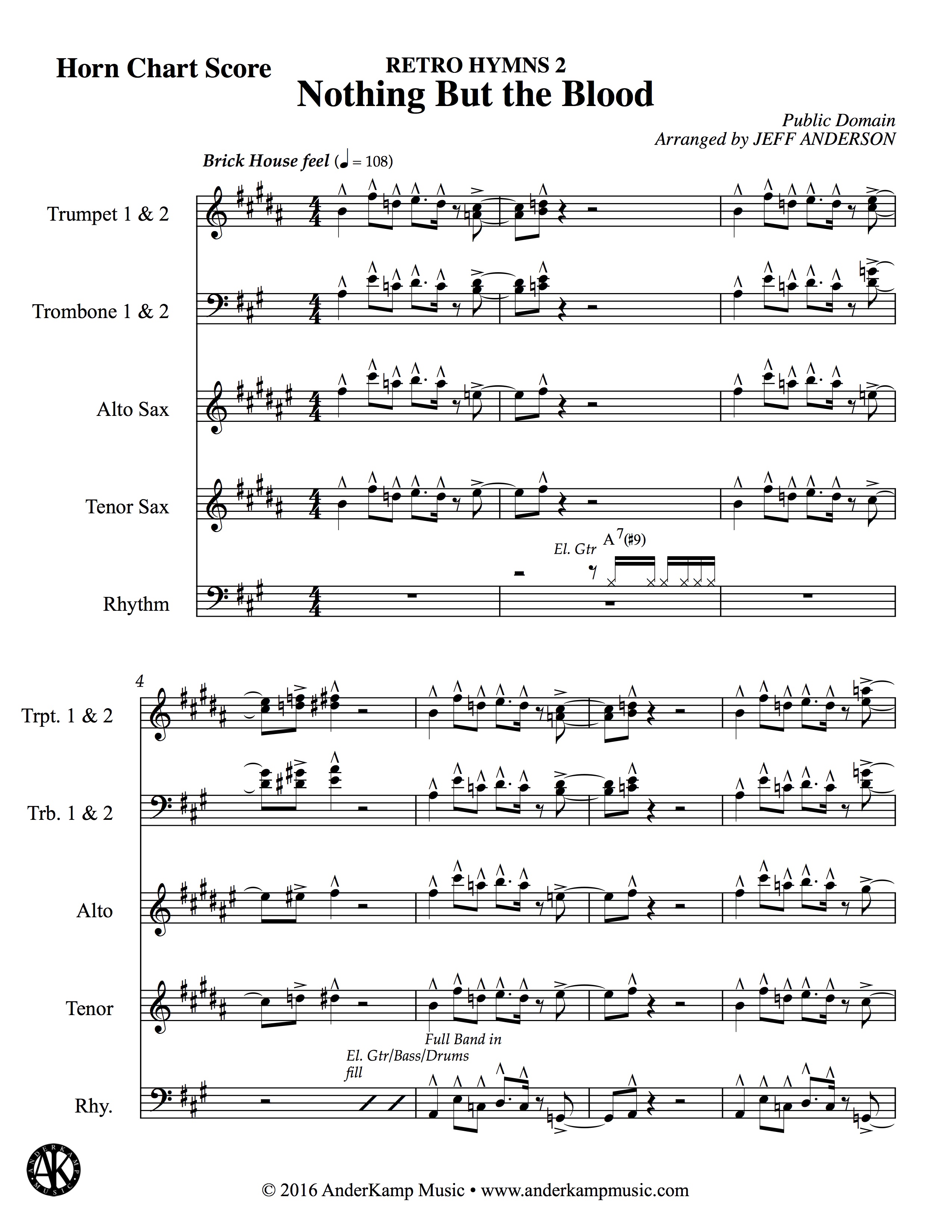 Nothing But the Blood – Retro Hymns 2 – AnderKamp Music