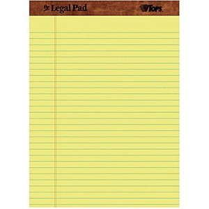 staples yellow legal pad