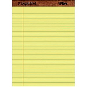 staples yellow legal pad