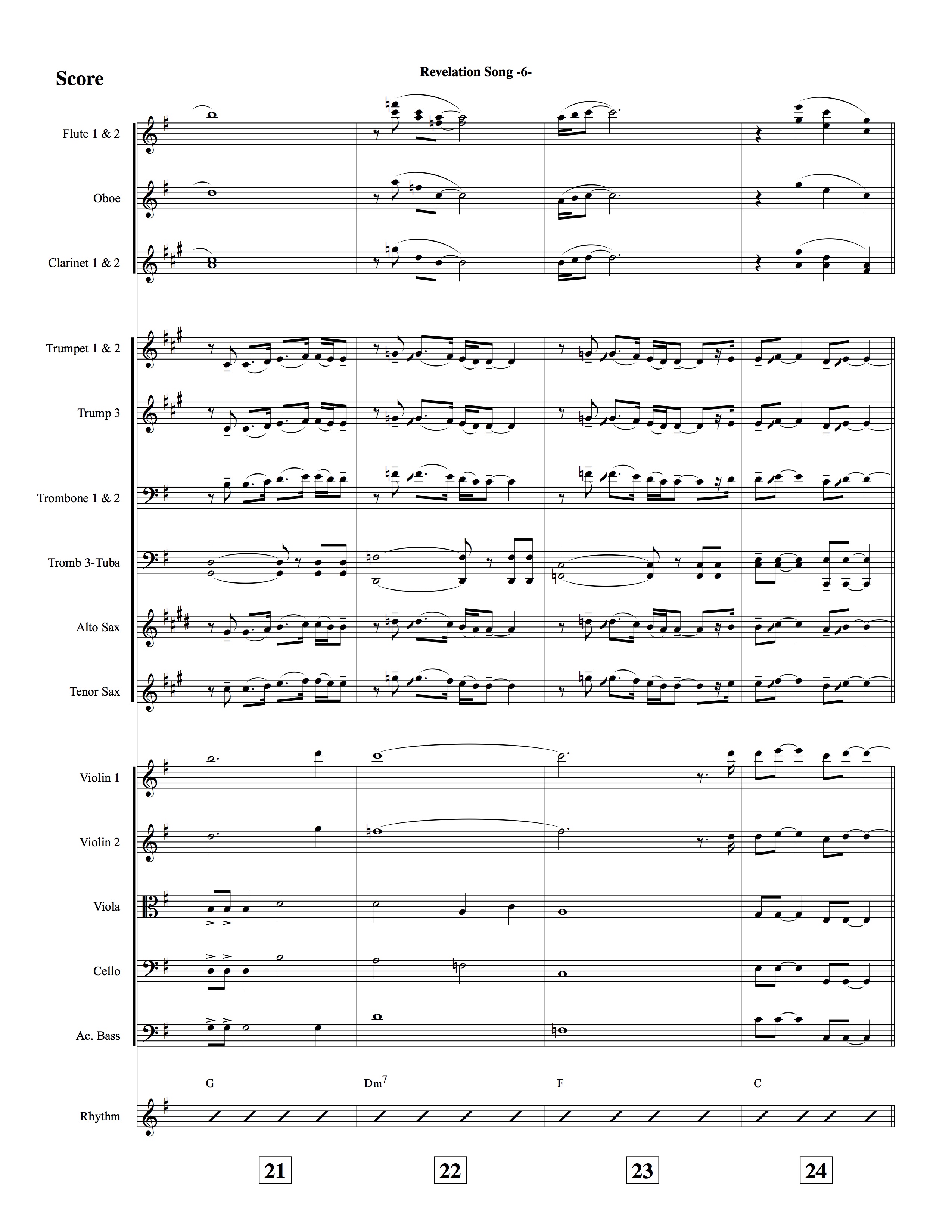 Revelation Song Chord Chart