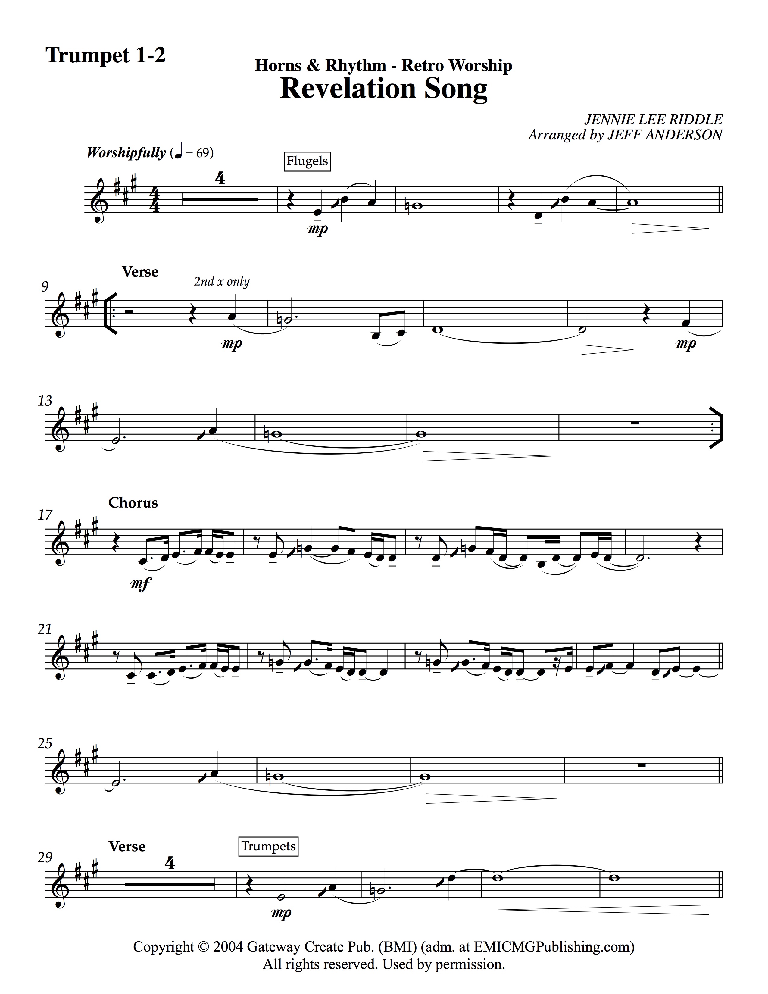 Revelation Song Chord Chart