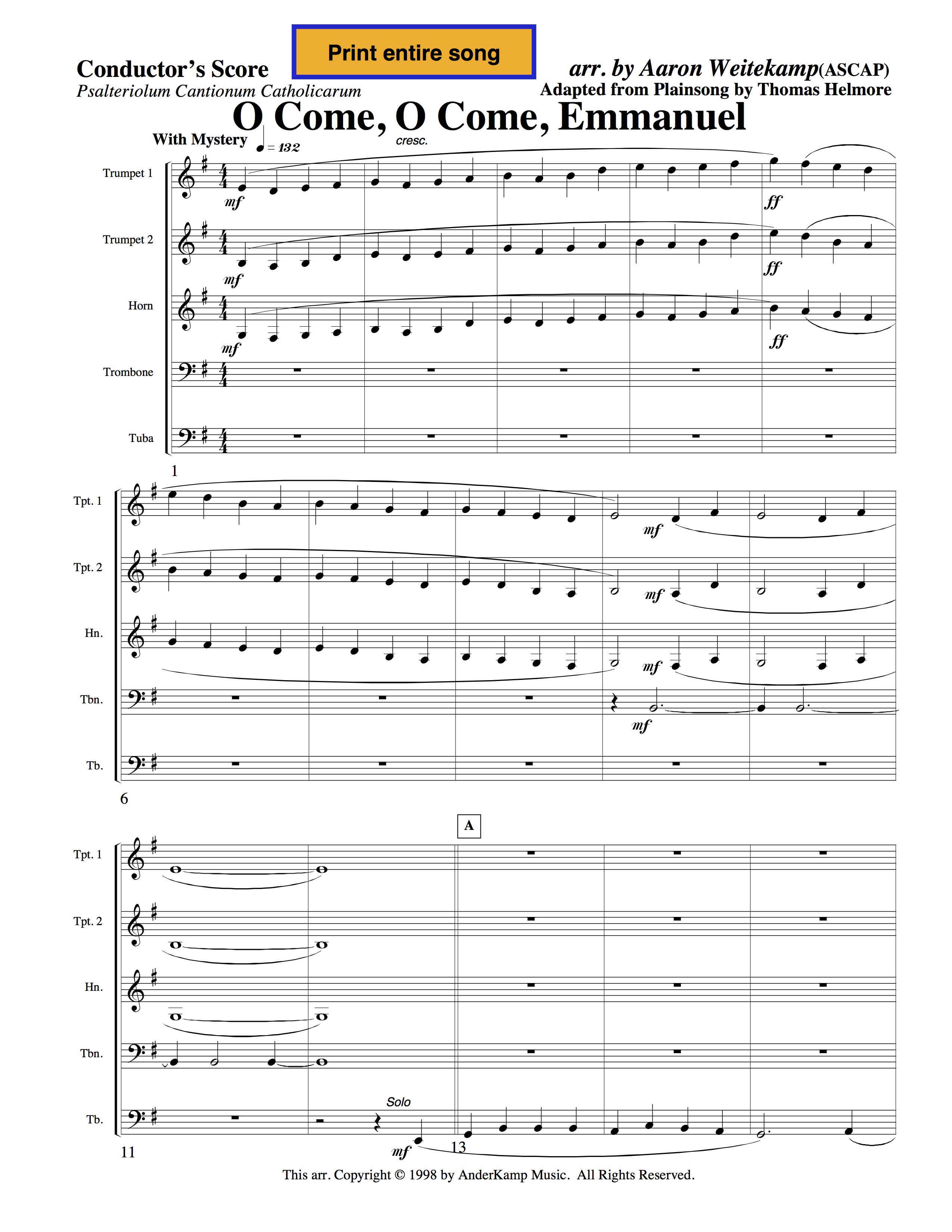 Ambatukam – Dreamybull Ambatukam Sheet music for French horn (Brass  Quartet)