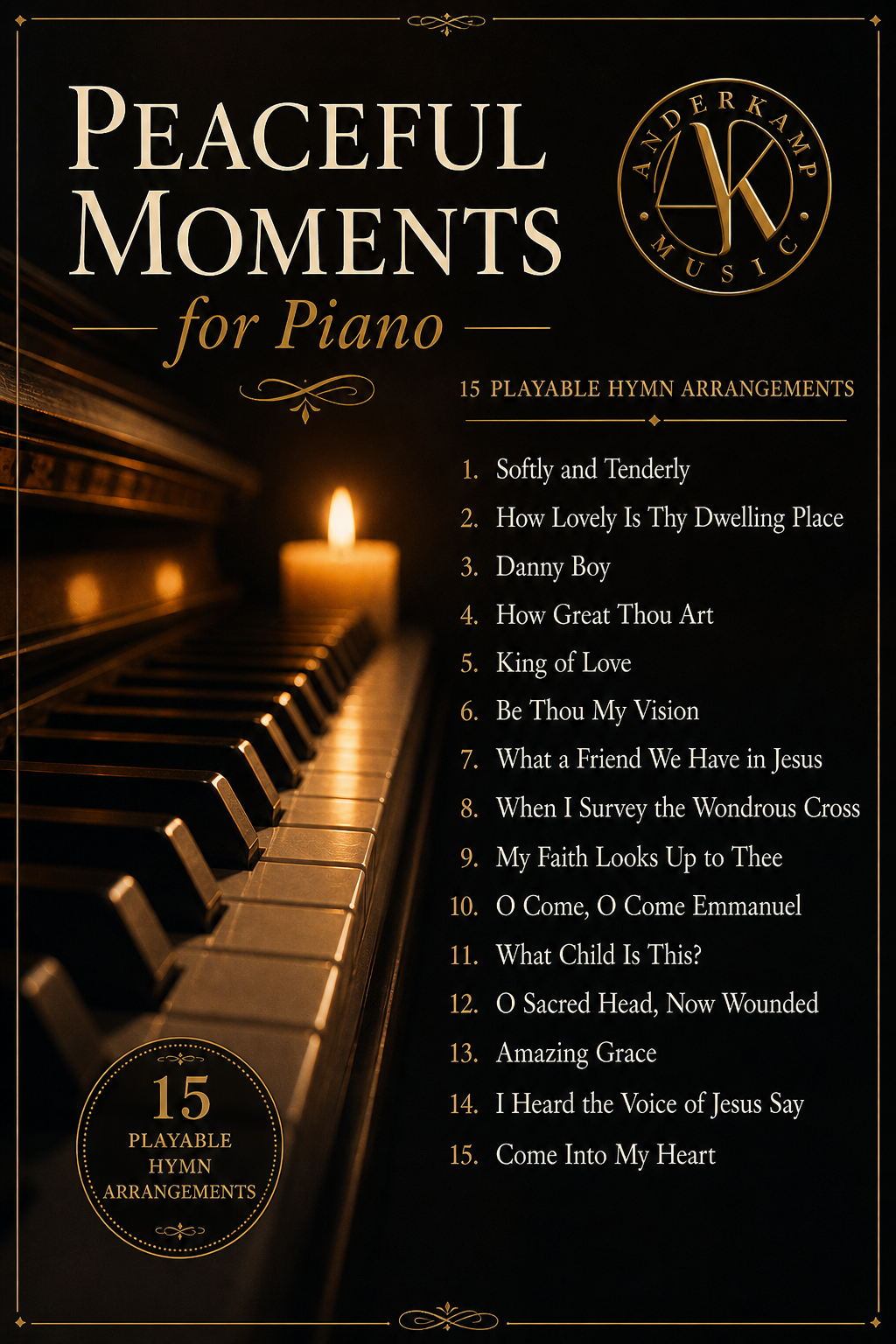 Peaceful Moments for Piano – Easy Hymn Arrangements (15 Songs) - Image 2